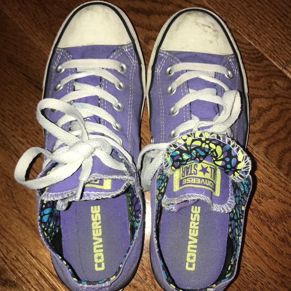 Converse purple & pattern 2 layers